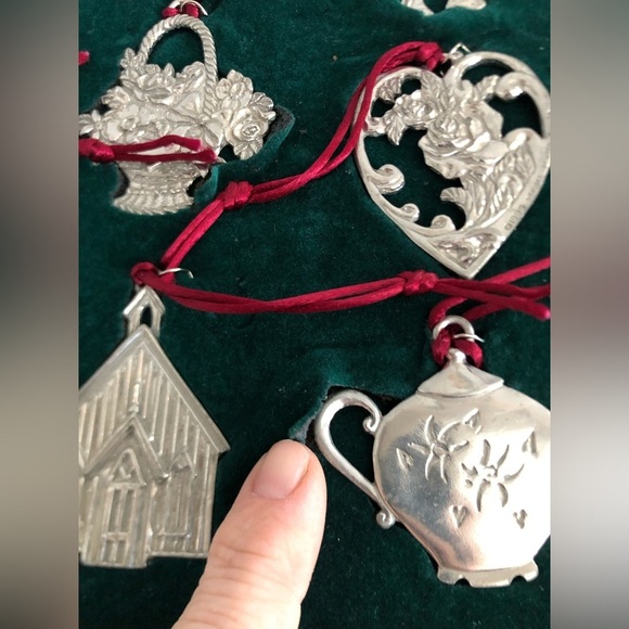 Vtg Seagull Pewter Ornament Set in Box - Picture 6 of 16